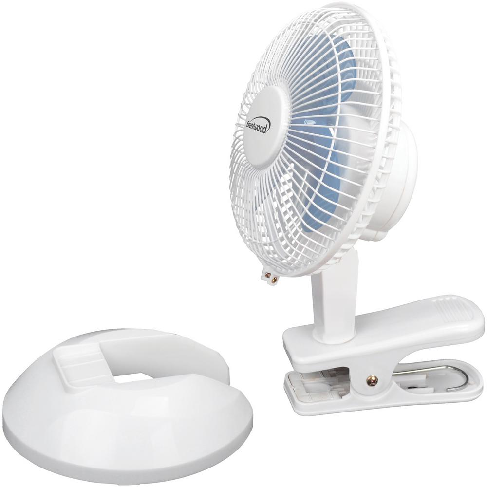 Brentwood 6 In Convertible Clip Desk Fan F 621w The Home Depot