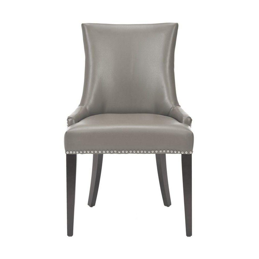  Home  Decorators  Collection  Becca Grey Leather Side Chair  