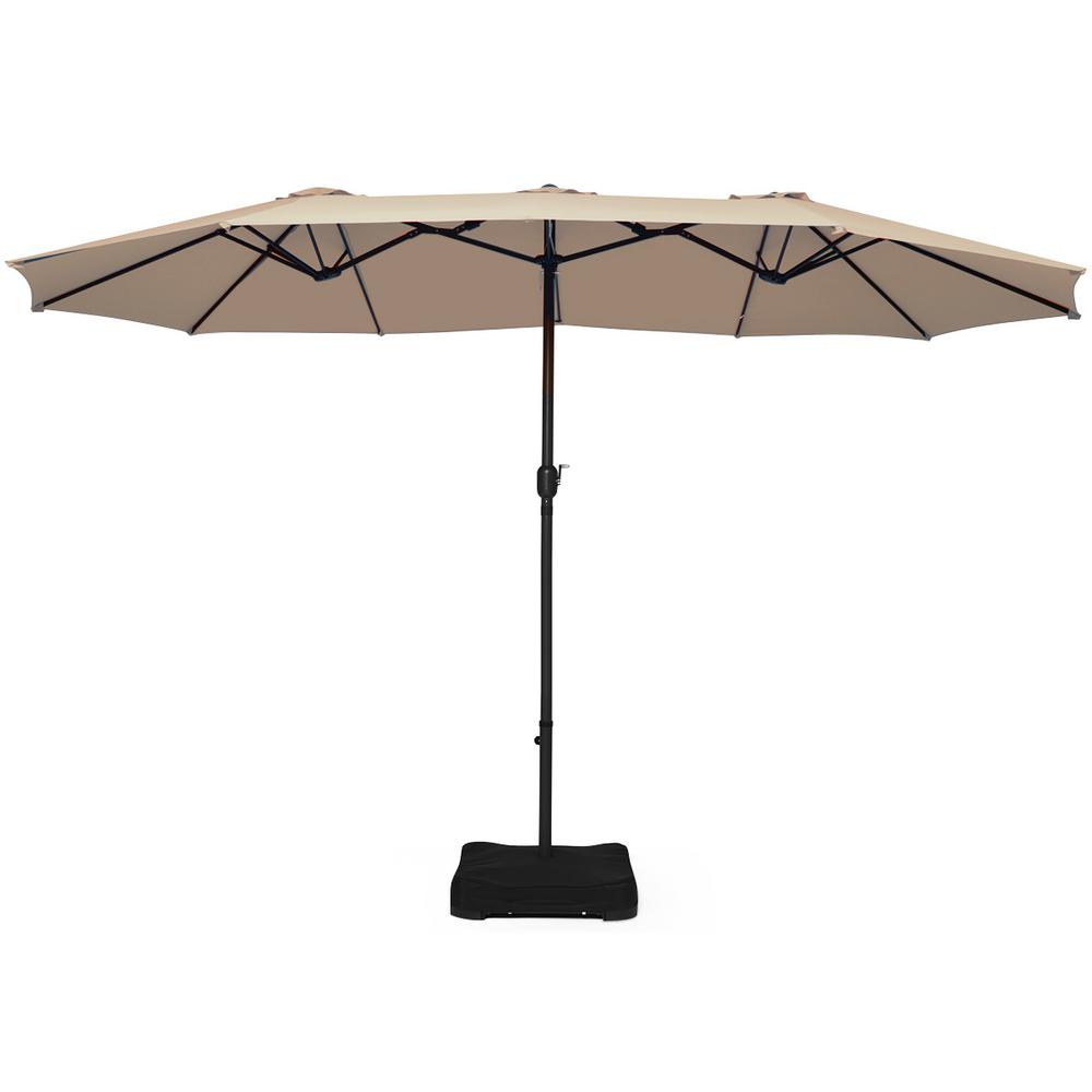 15 Ft Steel Patio Umbrellas Patio Furniture The Home Depot