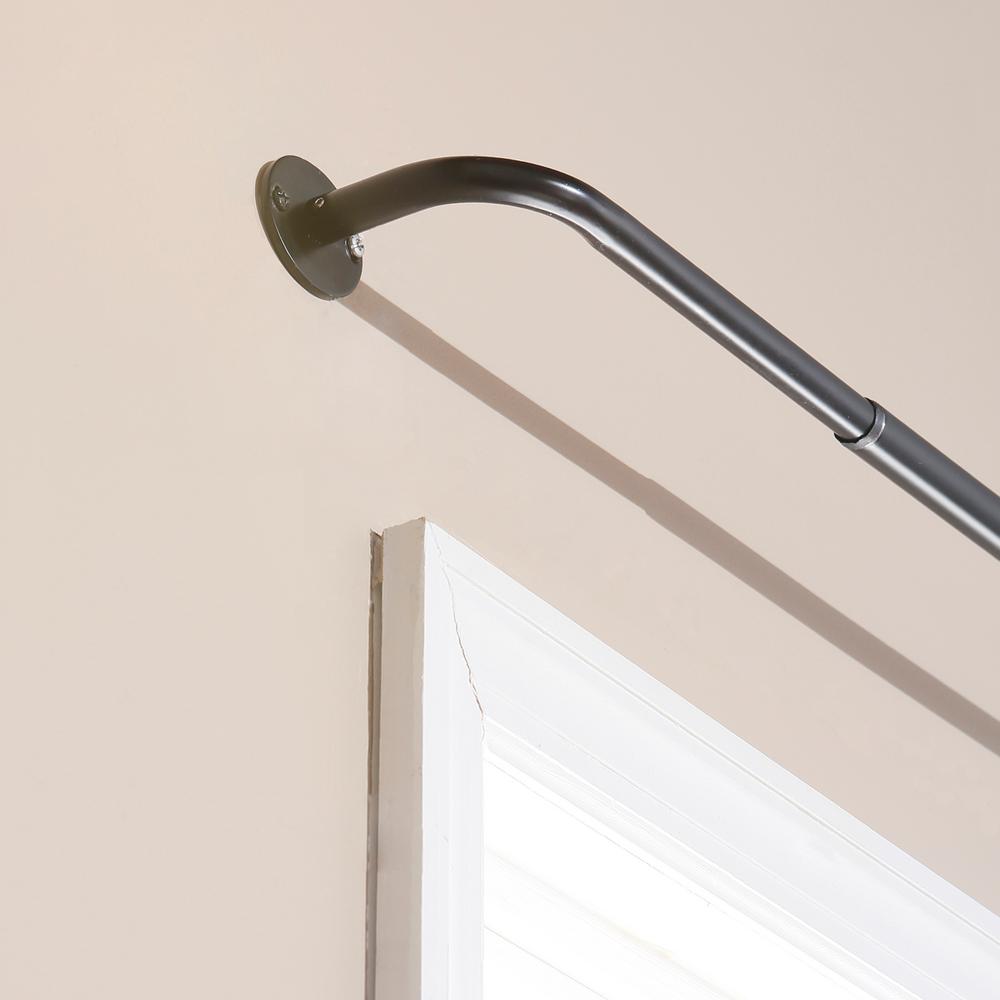 Best Home Fashion Adjule 52 In 96 Metal Wraparound Rod Best Home Fashion Adjule 52 In 96 Metal Wraparound Rod Black