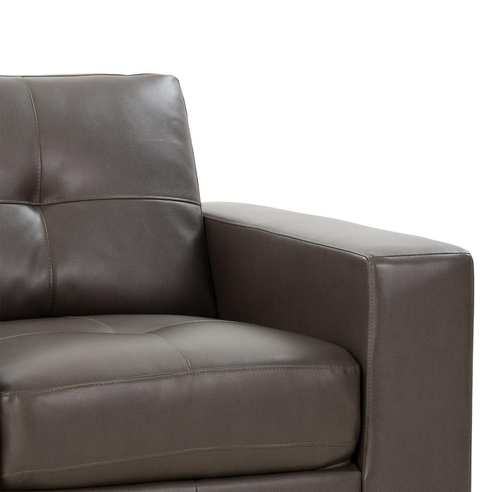 Corliving Club Tufted Brownish Grey Bonded Leather Chair Lzy 121 C The Home Depot Corliving Club Tufted Brownish Grey