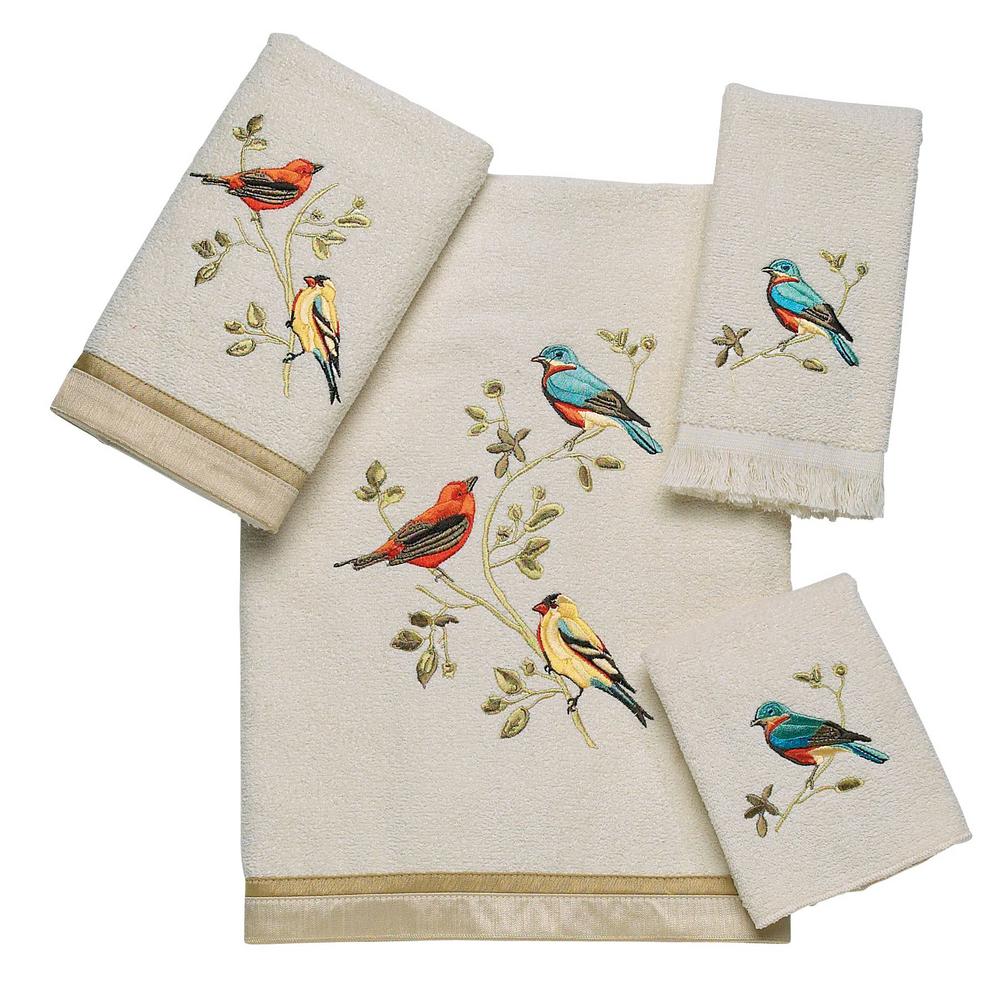 Avanti Linens Gilded Birds 4-Piece Bath Towel Set In Ivory-01984S IVR ...