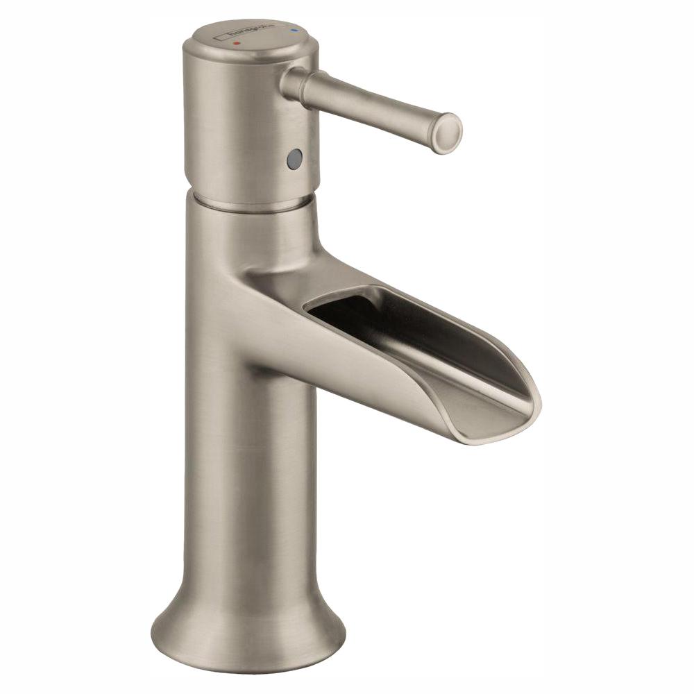 Hansgrohe Talis C Single Hole 1 Handle Mid Arc Bathroom Faucet In Brushed Nickel 14127821 The Home Depot