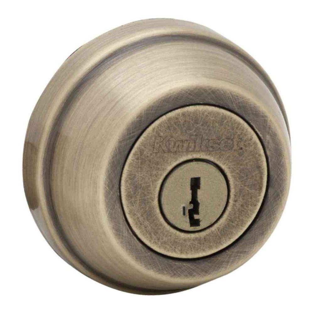 UPC 883351109246 product image for Deadbolts: Kwikset Entrance Handle & Lock Sets 780 Single Cylinder Antique Brass | upcitemdb.com