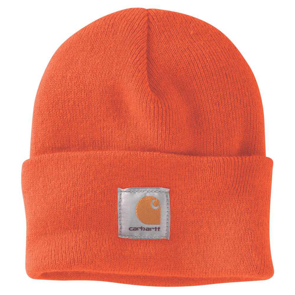 Carhartt Men's OFA Brite Orange Acrylic Hat Headwear-A18-BOG - The Home ...