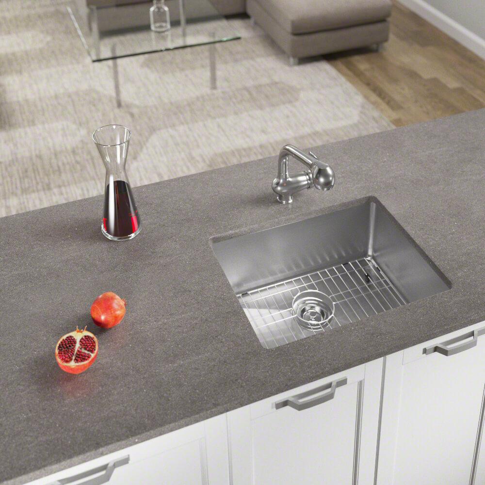 MR Direct AllinOne Undermount Stainless Steel 23 in. Single Bowl Kitchen Sink182316ENS