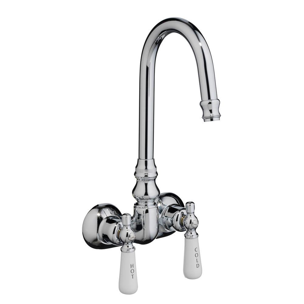 Pegasus 2Handle Claw Foot Tub Faucet without Hand Shower with Old Style Spigot in Polished