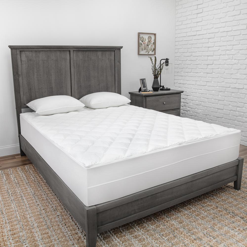 BioPEDIC ZipNClean Cotton Queen Mattress Pad Encasement 17199 The Home Depot