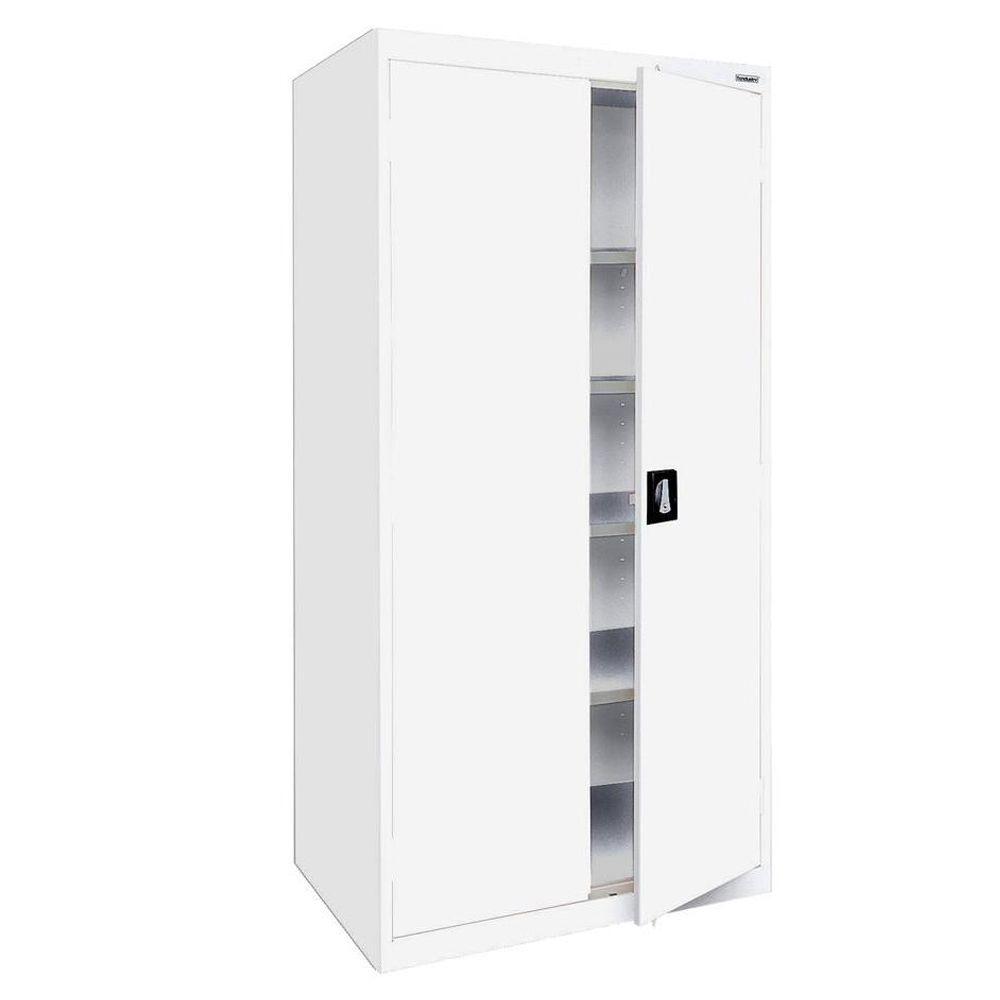 adjustable shelves - white - 24 in - free standing cabinets - garage