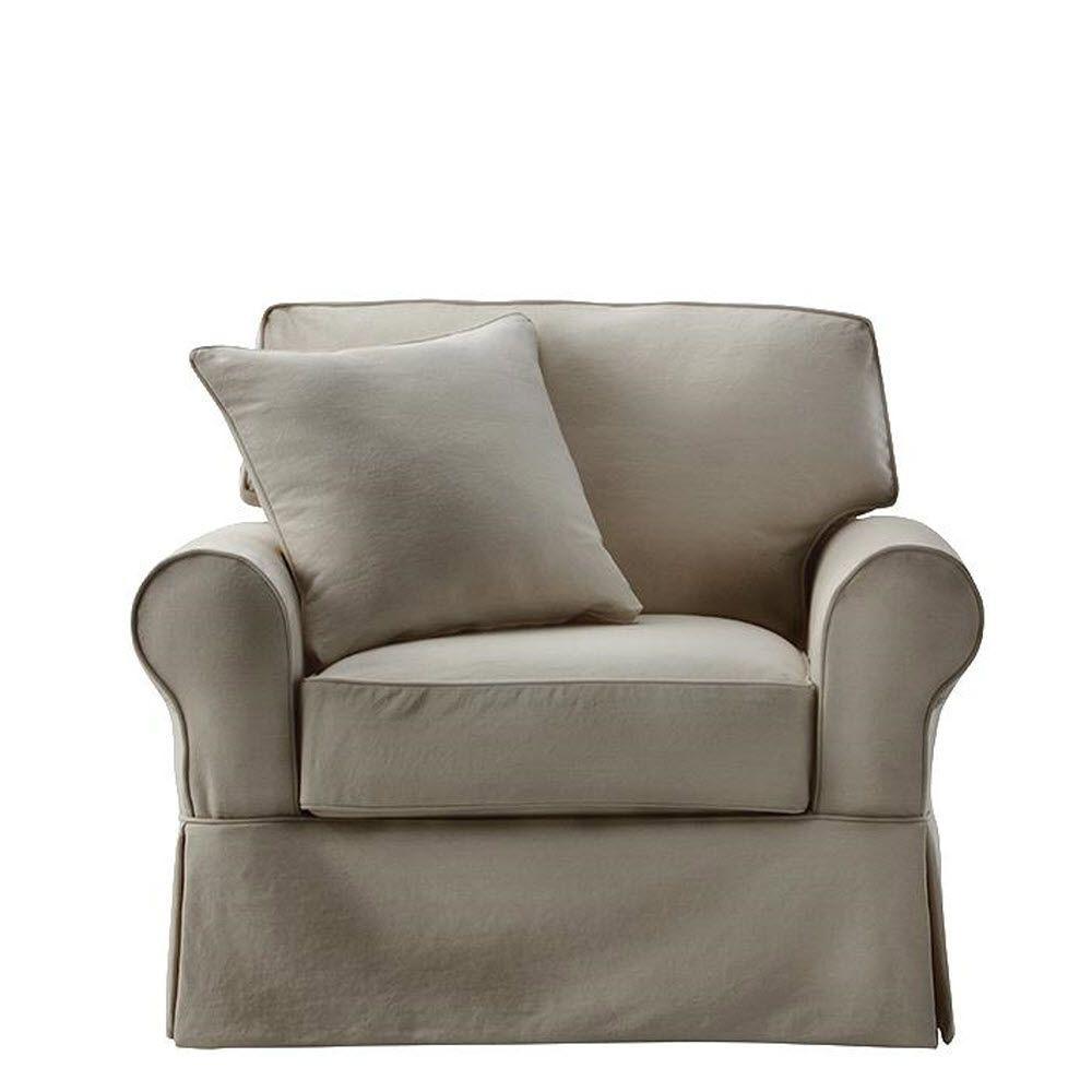 Home Decorators Collection Mayfair Classic Smoke Fabric Arm Chair ...