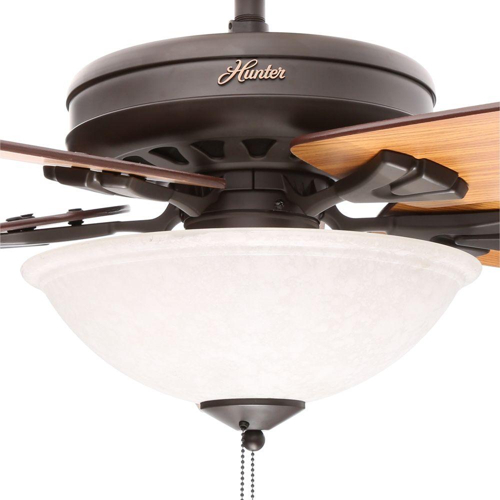 Hunter Stockbridge 70 In Indoor New Bronze Ceiling Fan With Light Indoor New Bronze Ceiling Fan