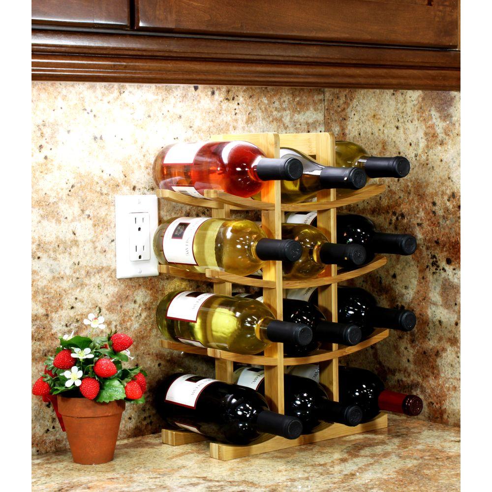 Oceanstar 12 Bottle Bamboo Countertop Wine Rack Wr1149 The Home