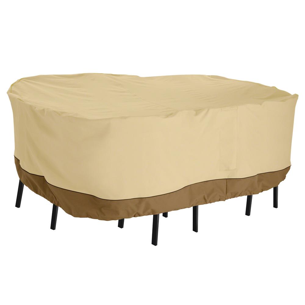 Classic Accessories Veranda Large Rectangular Outdoor Bar Table And Classic Accessories Veranda Large Rectangular Outdoor Bar Table And Chairs Cover Durable Water Resistant