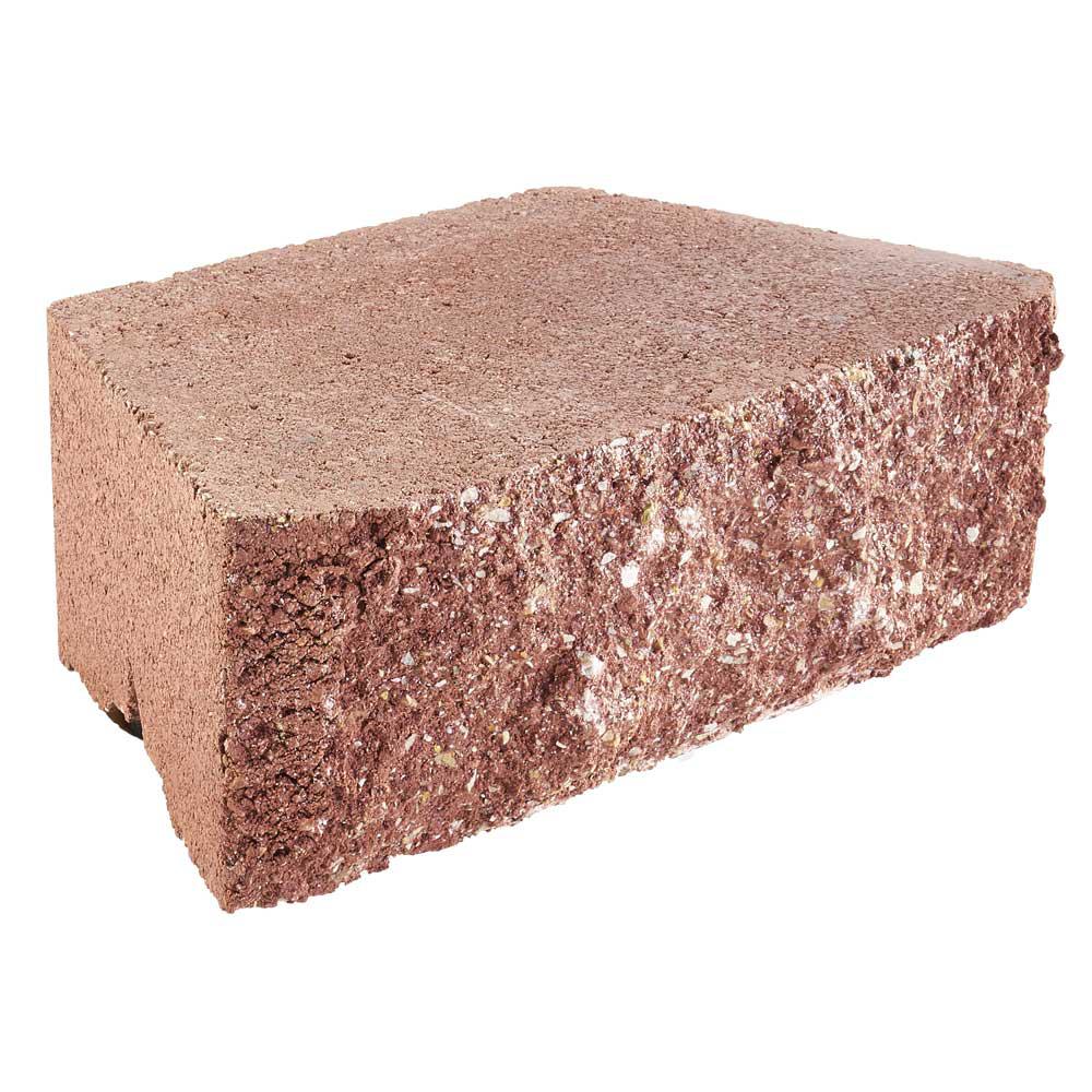 Pavestone RockWall Small 4 in. H x 11.75 in. W x 6.75 in. D Red