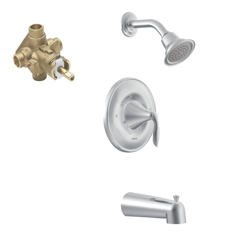 Moen Eva Single Handle 1 Spray Posi Temp Tub And Shower Faucet Moen Eva Single Handle 1 Spray Posi Temp Tub And Shower Faucet Trim