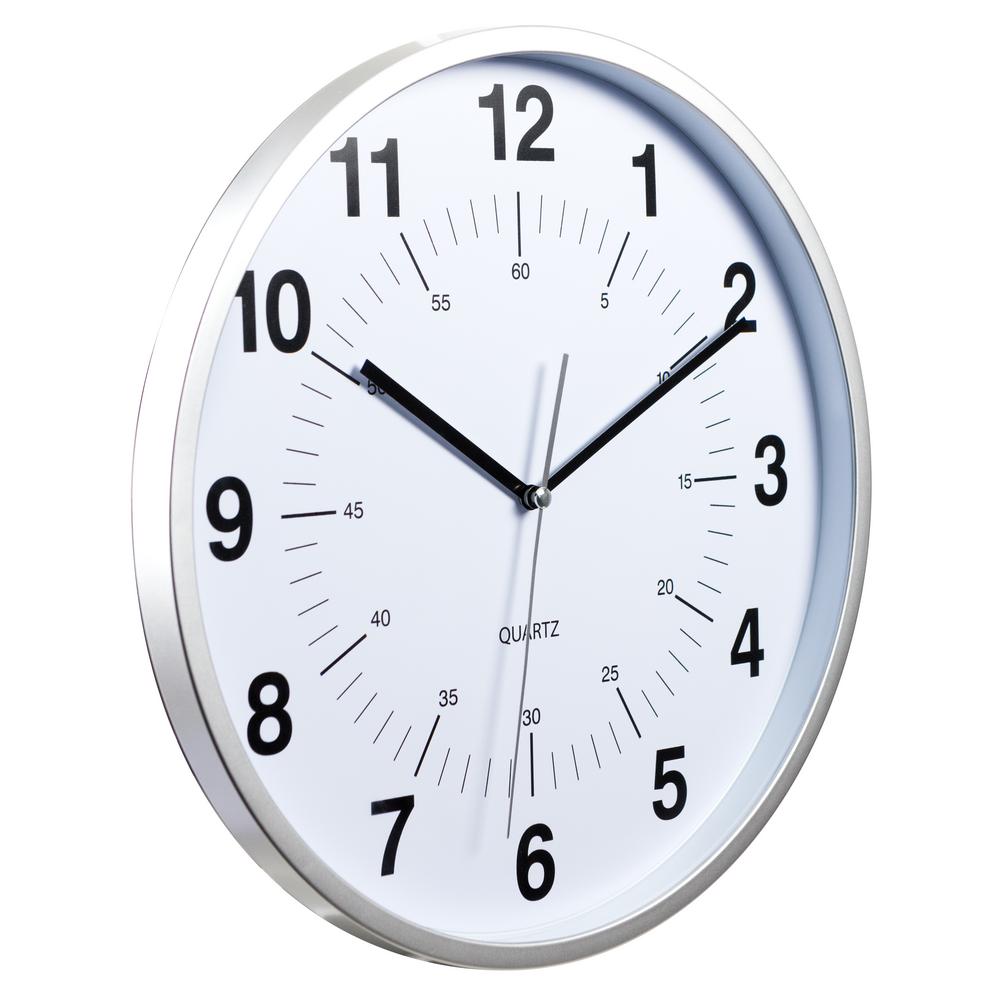 kieragrace 12 White Modern Wall Clock Red Medium
