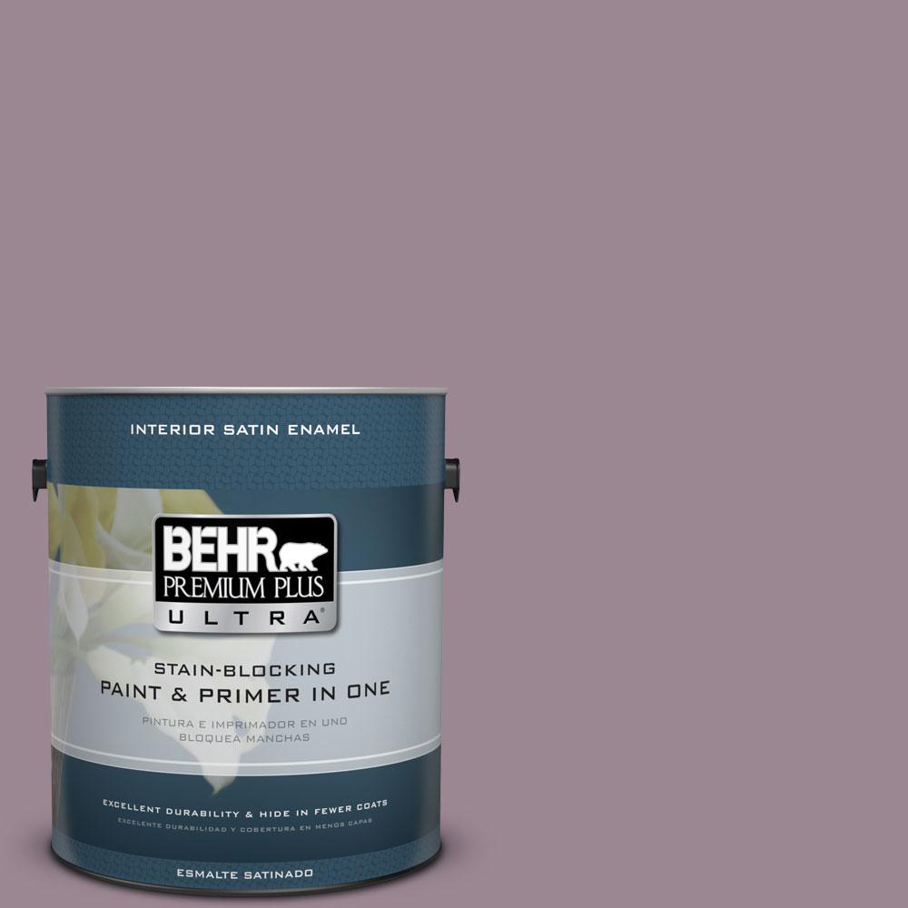 BEHR Premium Plus Ultra 5 gal. 100E2 Mauve Mist Satin Enamel Interior