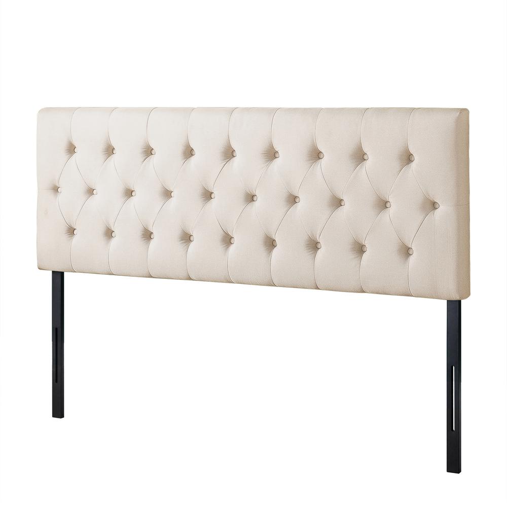 Zinus Trina Taupe Full Upholstered Headboard