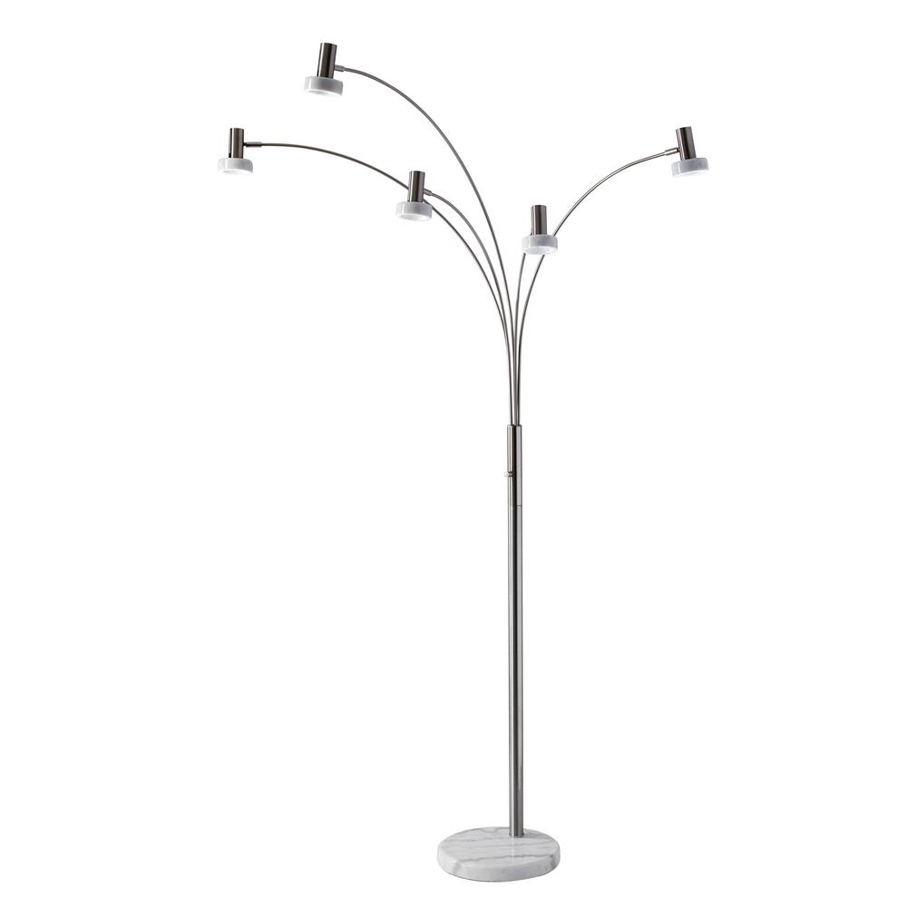 Adesso Miranda 76 In Integrated Led Steel Floor Lamp