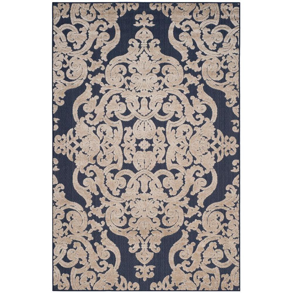 Safavieh Monroe Navy 5 Ft X 8 Indoor Outdoor Area Rug