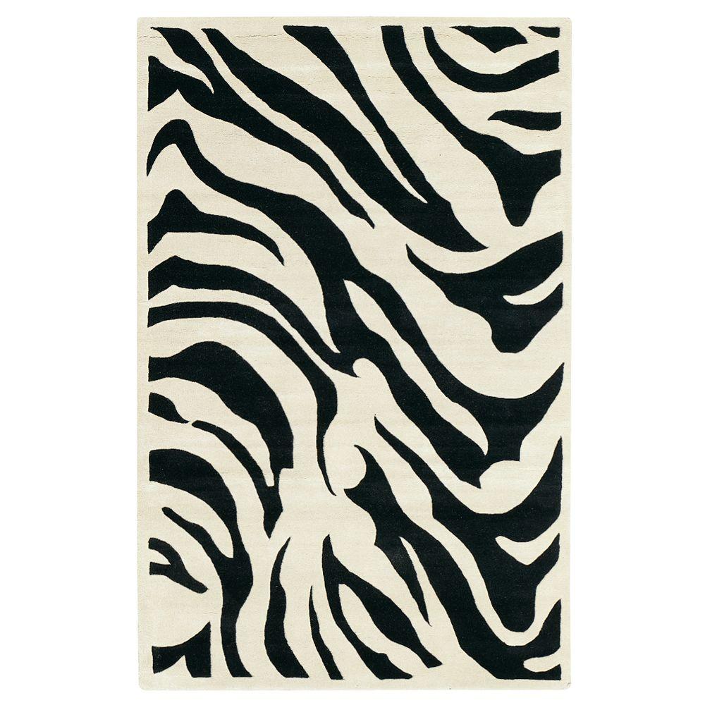Home Decorators Collection Zebra Black 6 Ft Round Area Rug