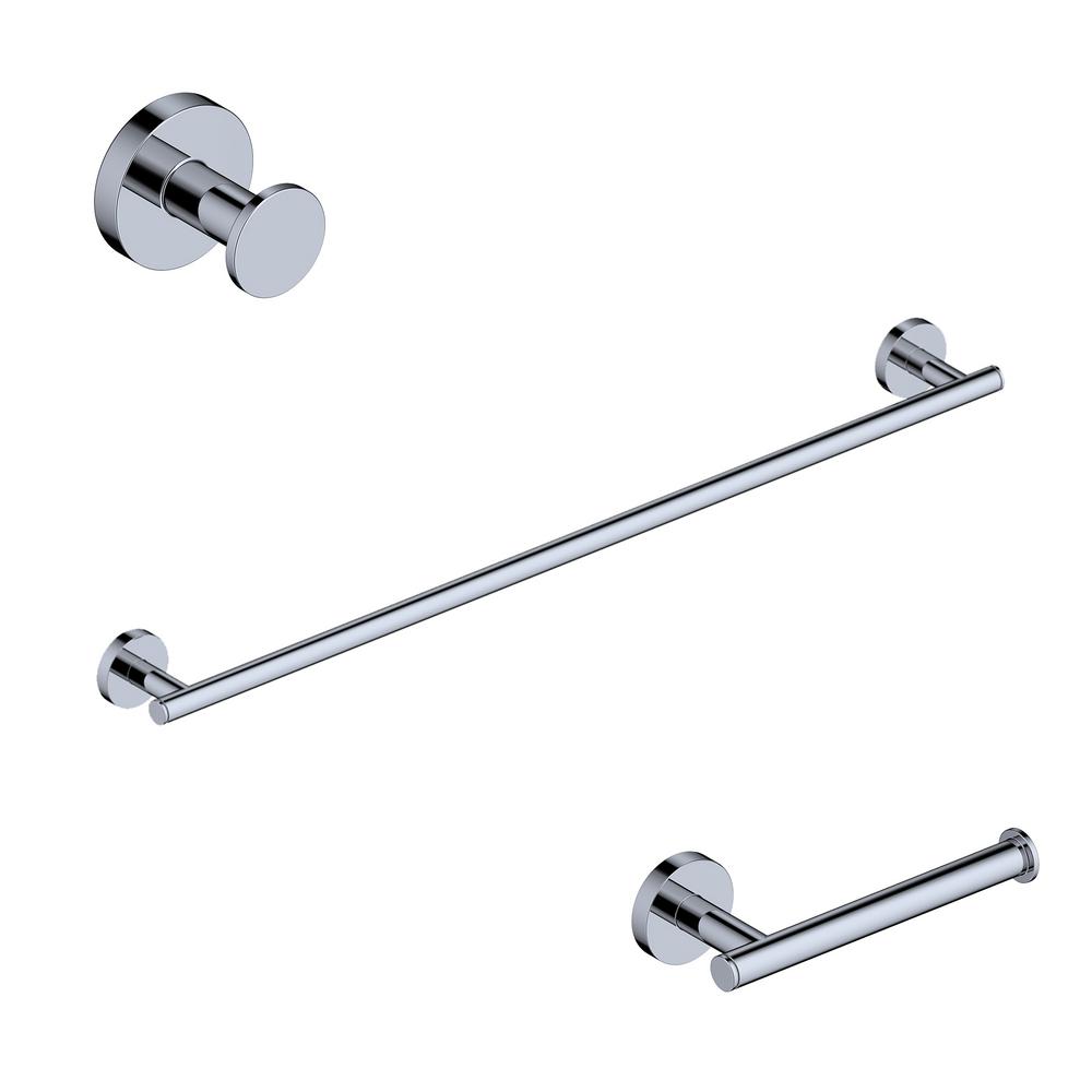 WS Bath Collections Norm 3-Piece Bath Hardware Set In Polished Chrome ...