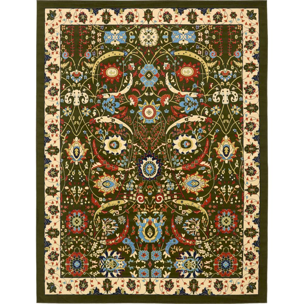 Green 10 X 13 Bohemian Area Rugs Rugs The Home Depot