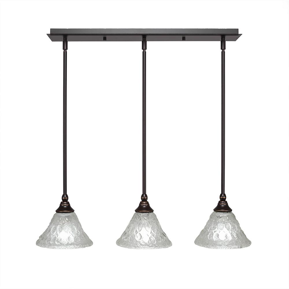 Cambridge Pendant Lights Lighting The Home Depot 3 Light Dark Granite Island Pendant With Clear Seeded Gl