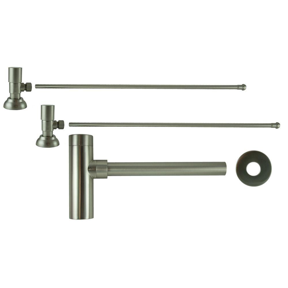 3/8 in. x 20 in. Brass Lavatory Supply Lines with Round Handle Shutoff