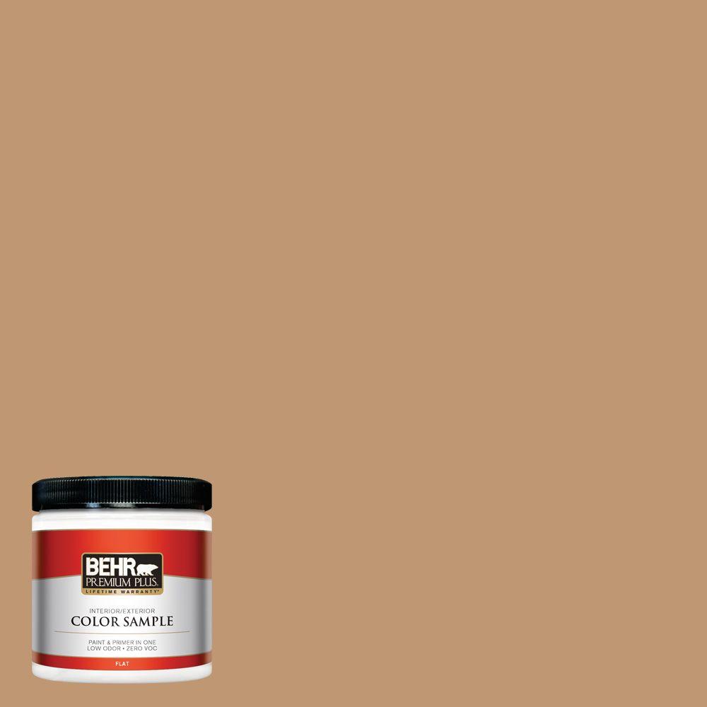 Behr Premium Plus 8 Oz 270f 5 Wilmington Tan Flat Interior 270f 5 Wilmington Tan Flat Interior Exterior Paint And Primer In One Sample