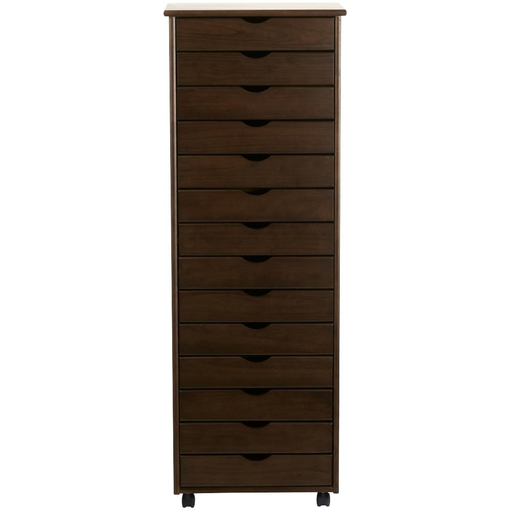 Home Decorators Collection Stanton 14 Drawer Wide Storage Cart In This Review Is From Stanton 14 Drawer Storage Cart In Chestnut