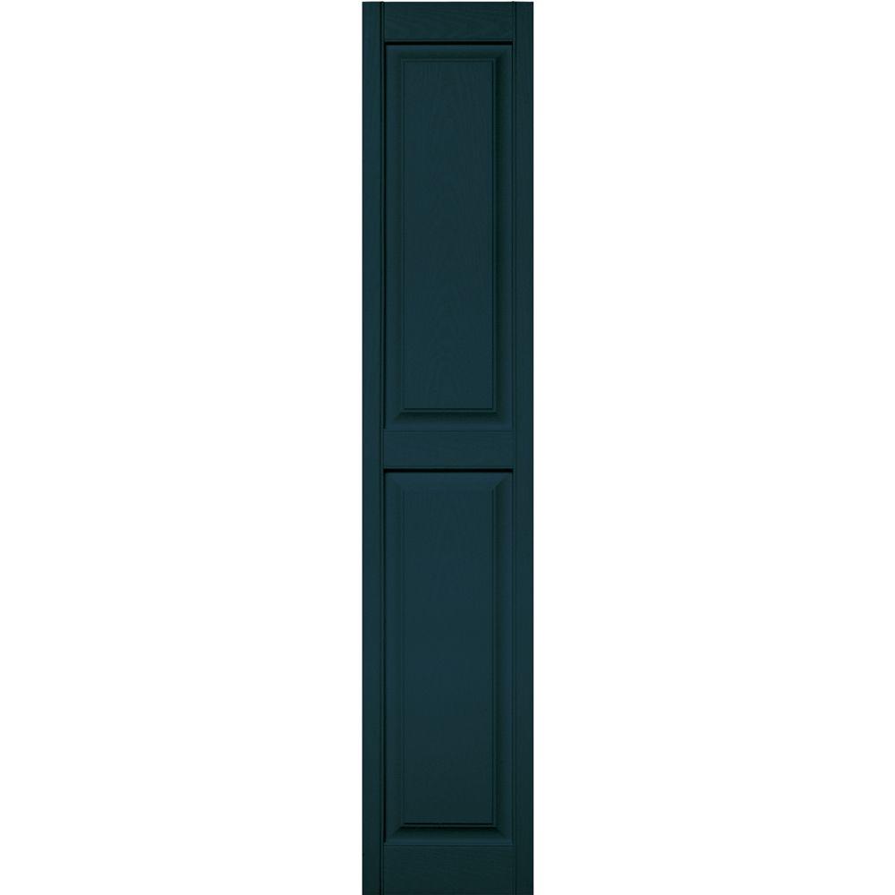 Builders Edge 15 in. x 75 in. Raised Panel Vinyl Exterior Shutters Pair