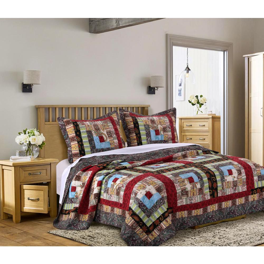 Greenland Home Fashions Colorado Lodge 3 Piece King Quilt Set Gl