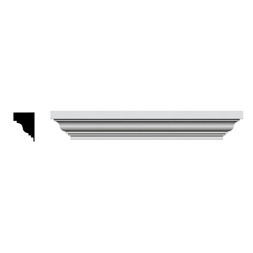 Factory Primed White Ekena Millwork CRH04X95ST 95 Bottom 97 1//2 Top Width x 3 7//8 H x 1//4 P Standard Crosshead Width Width