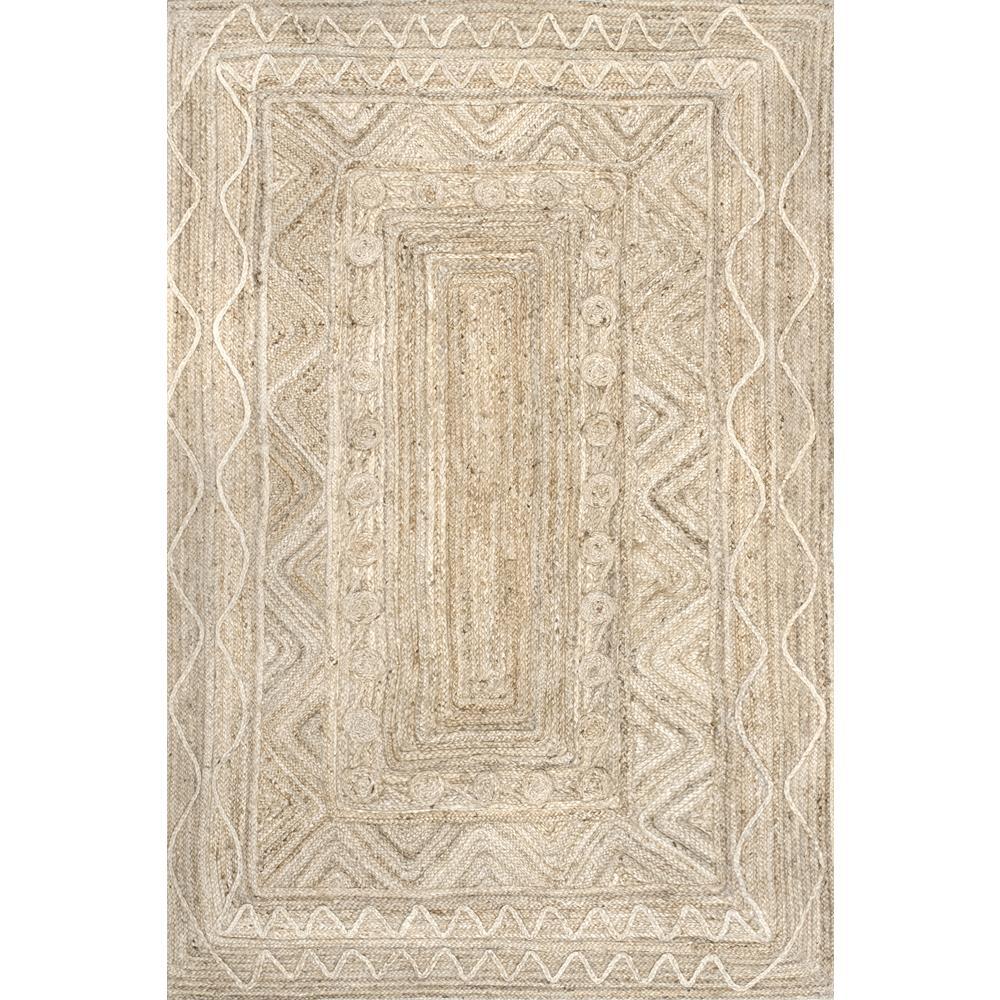 Nuloom Jendalyn Tribal Textured Jute Neutral 8 Ft X 10 Area - 8 By 10 Jute Rug Nuloom Jendalyn Tribal Textured Jute Neutral 8 Ft X 10 Area - 8 By 10 Jute Rug