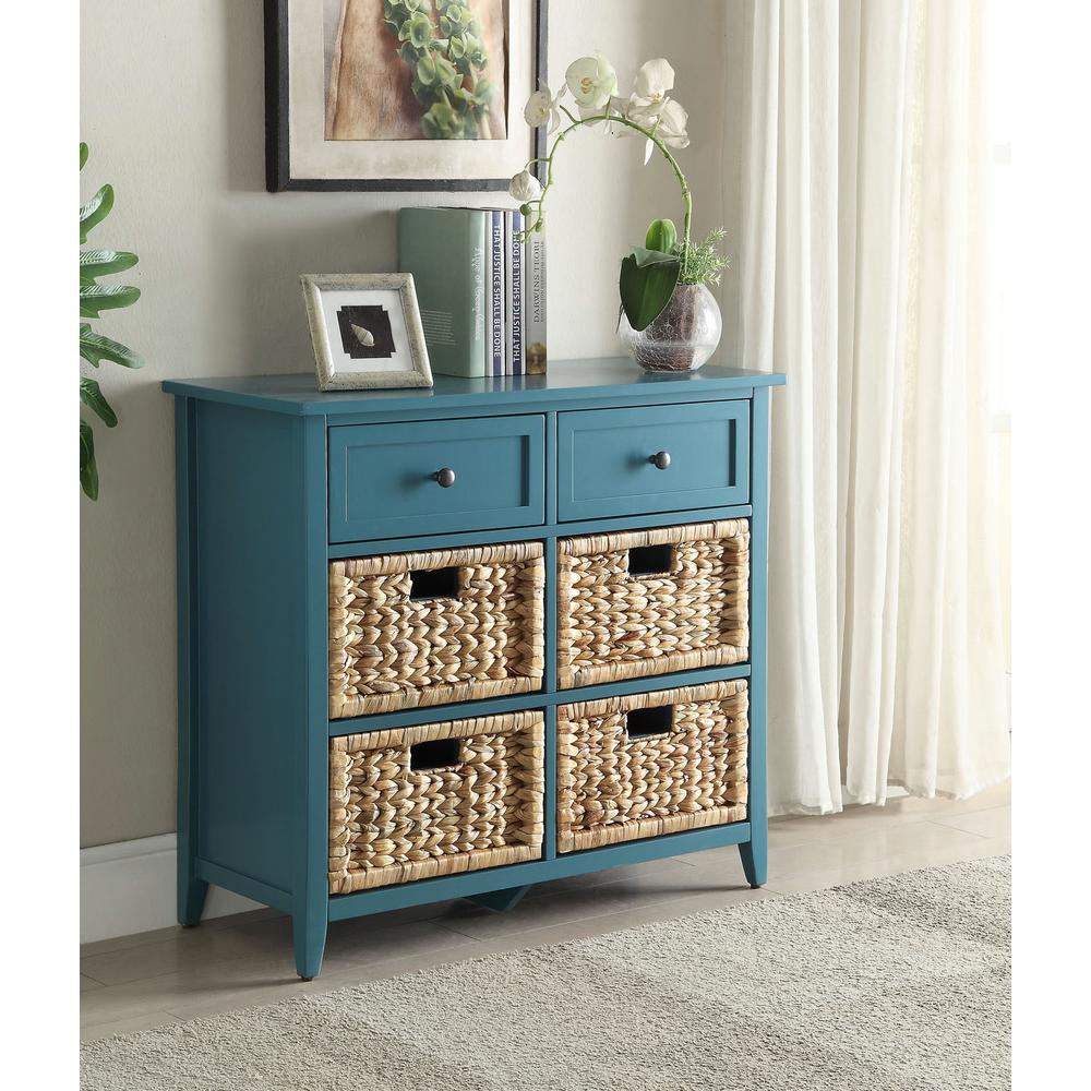 Acme Furniture Flavius 6 Drawers Accent Chest in Teal97418 The Home Depot