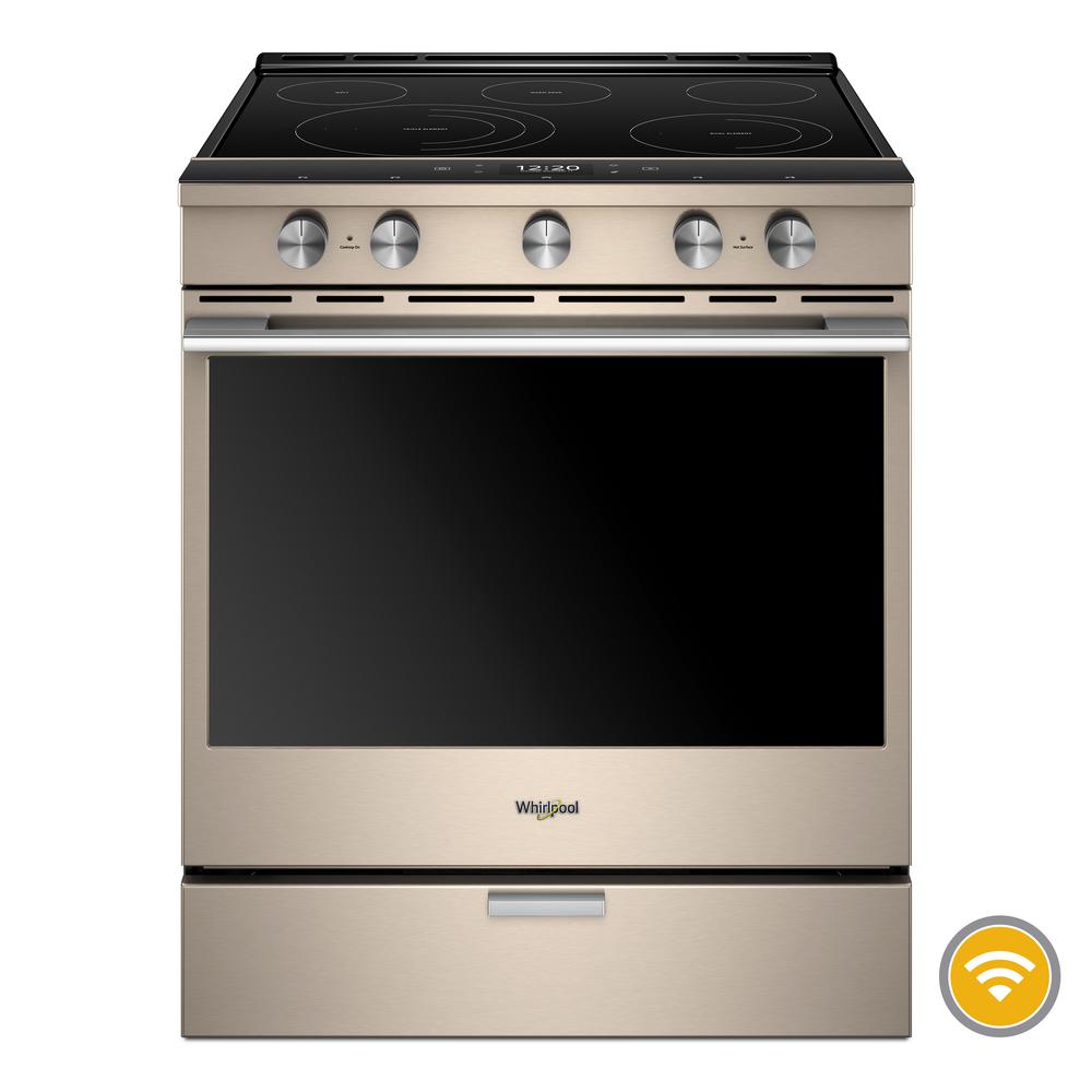 Whirlpool 6 4 Cu Ft Smart Slide In Electric Range With Scan To Smart Slide In Electric Range With Scan To
