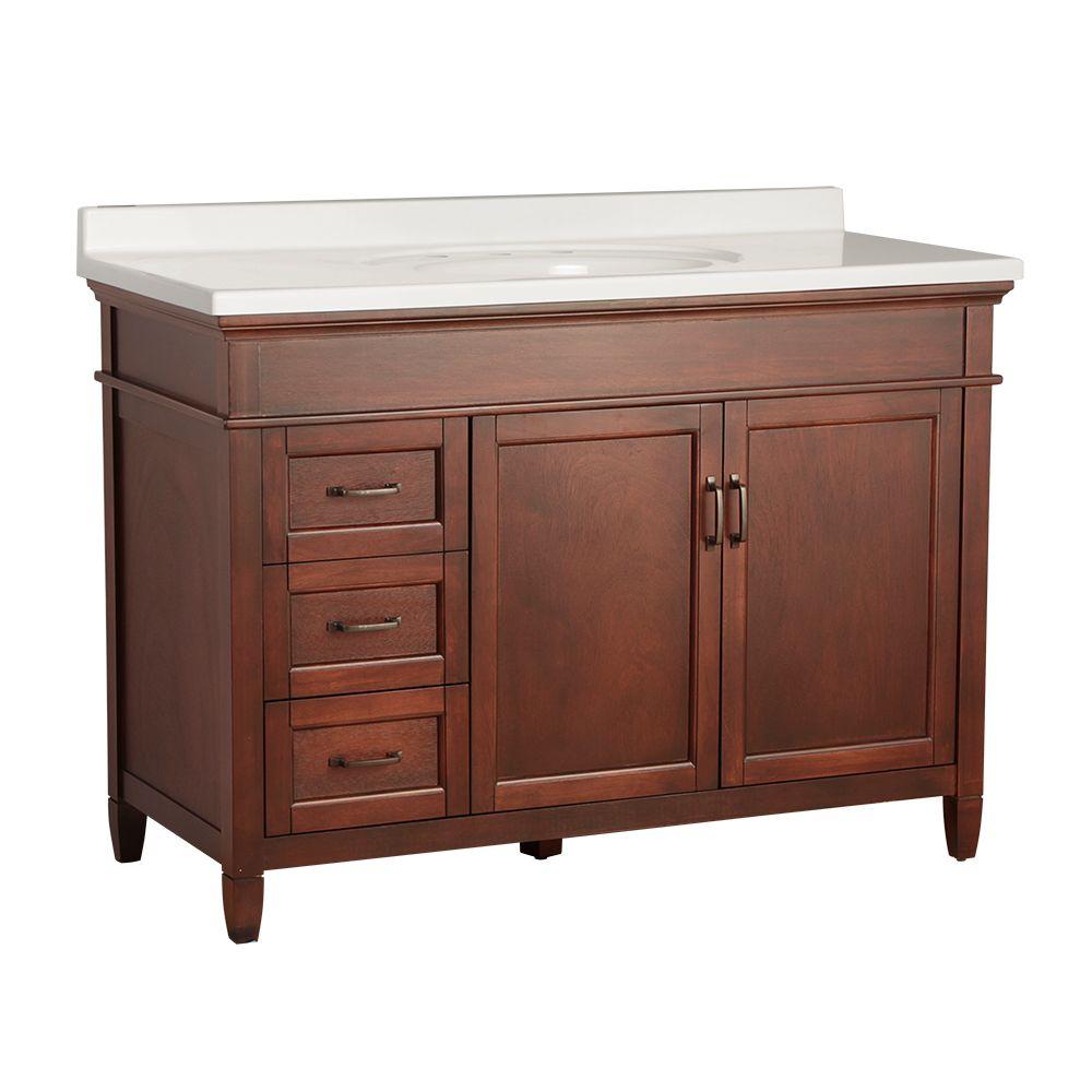 Bathroom Vanity With Drawers On Left Side Compare S At Nextag Home Decorators Collection Ashburn 49 In W X 22 D Ba
