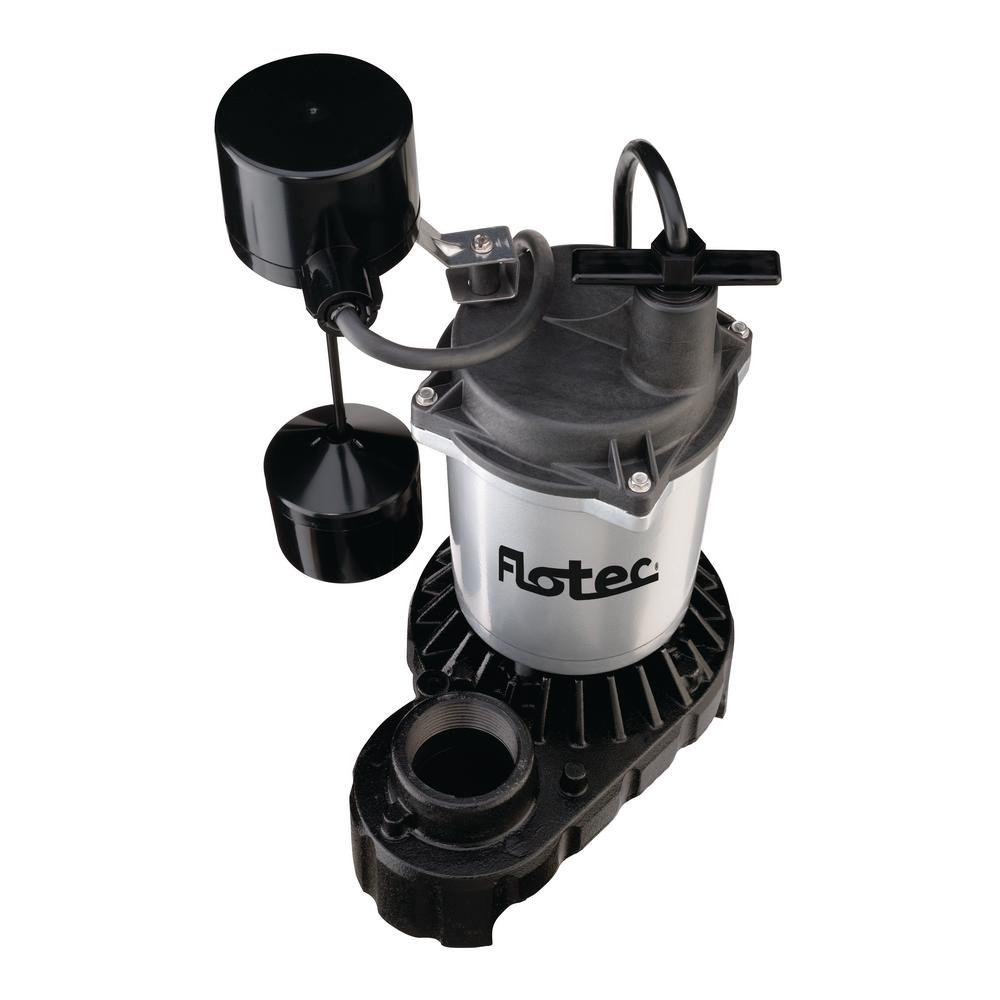 Flotec 1/2 HP Sump Pump Cast Iron/zinc Vertical Float SwitchFPCI5050