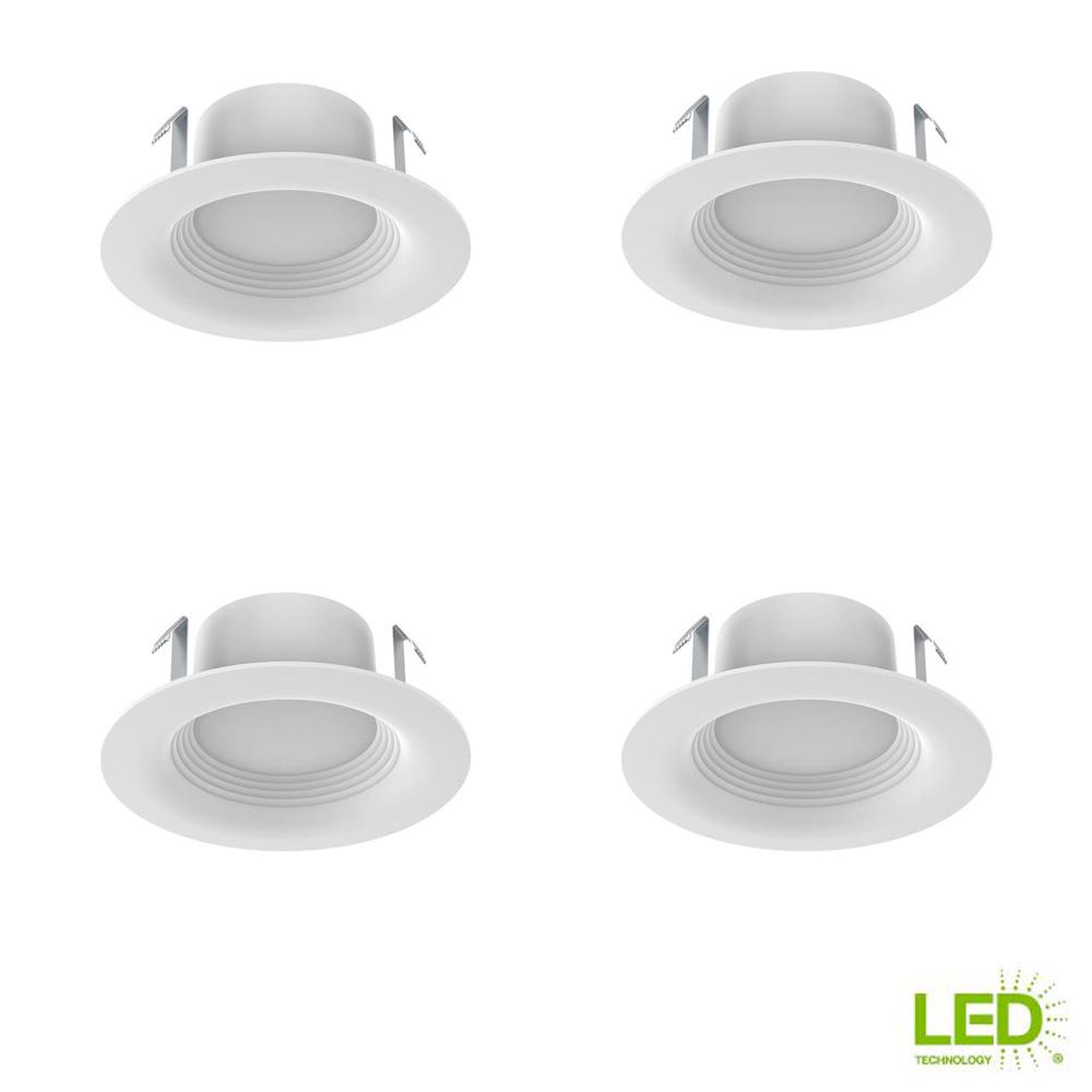 Ecosmart 4 In White Integrated Led Recessed Trim 3 Pack Dl Ecosmart 4 In White Integrated Led Recessed Trim 3 Pack