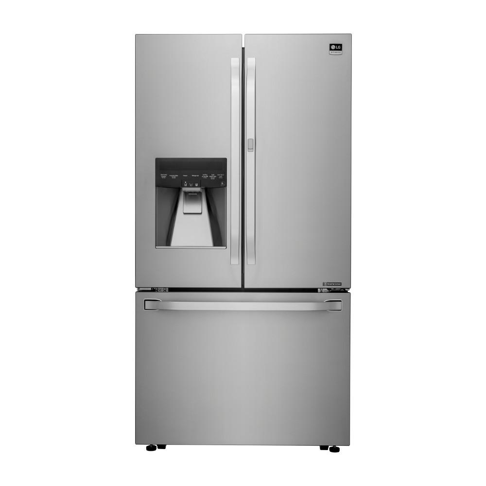 LG STUDIO 23.5 cu. ft. 3-Door French Door Smart Refrigerator with Wi-Fi Enabled in Stainless Steel, Counter Depth