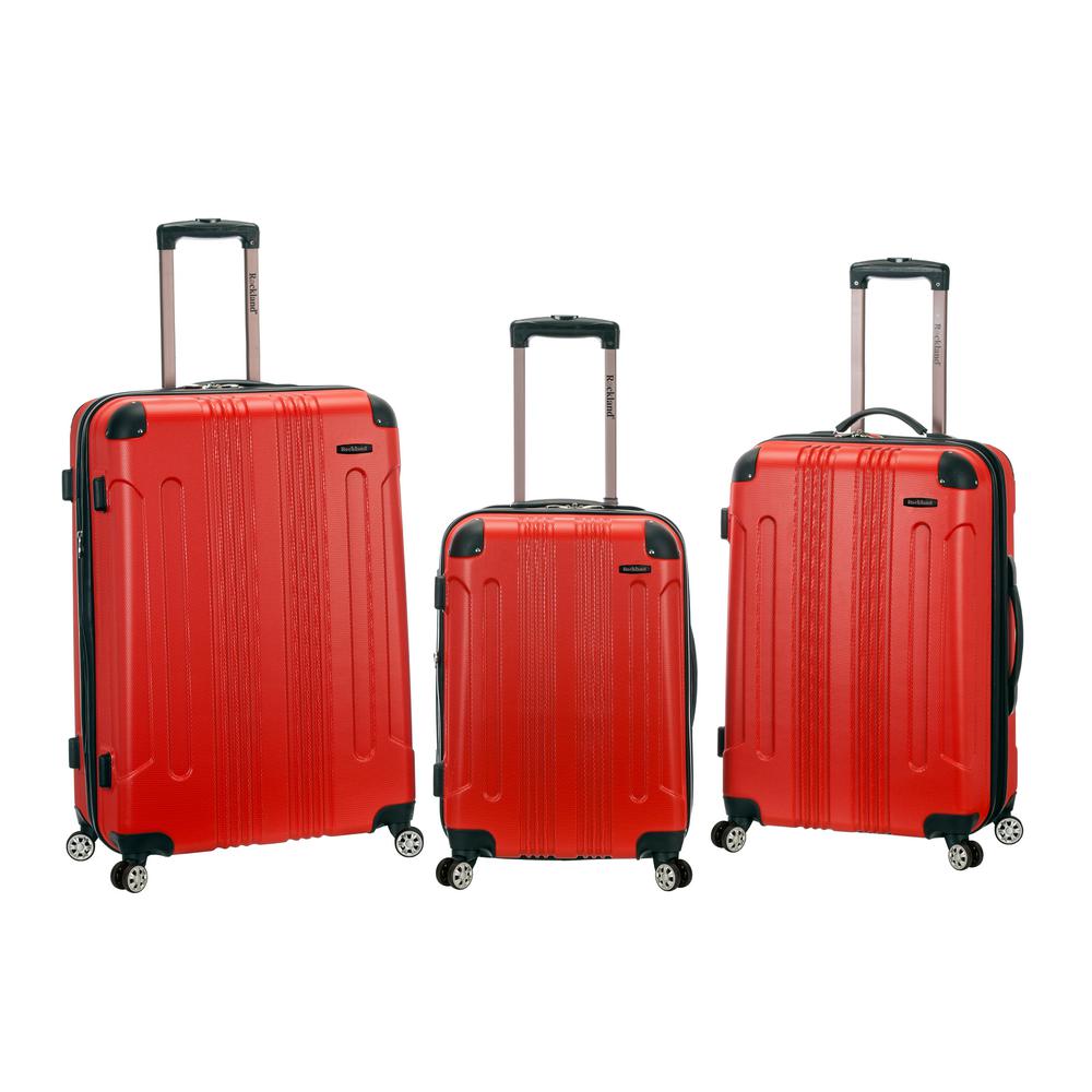 Rockland Sonic 3-Piece Hardside Spinner Luggage Set, Red was $480.0 now $144.0 (70.0% off)