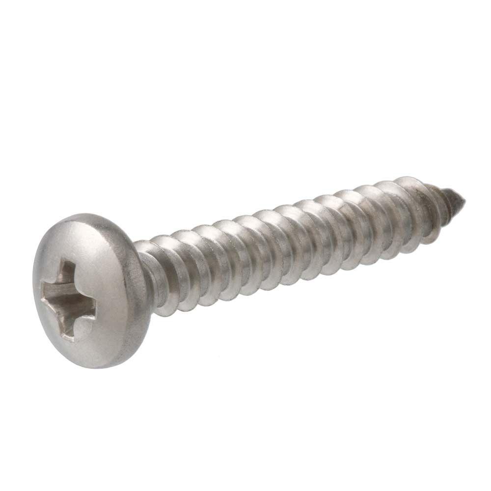 #14 X 5//8 AISI 304 Stainless Steel 150 pcs Self-Tapping Sheet Metal Screws 18-8 TypeA Pan Phillips Drive