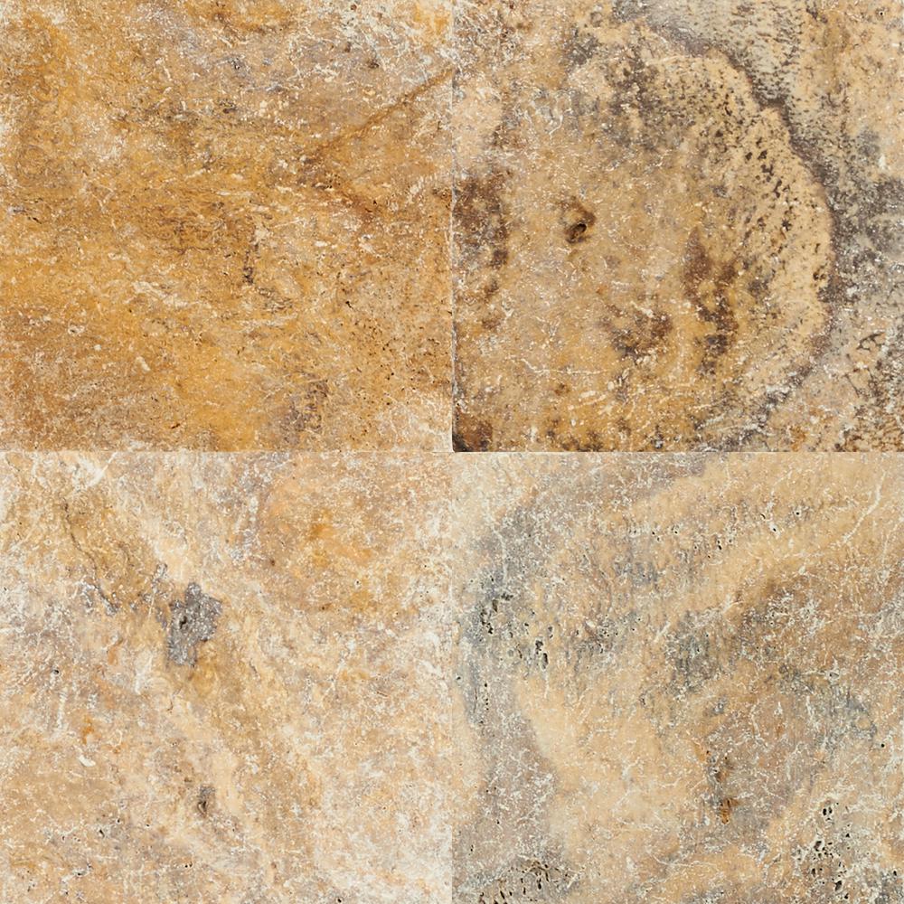tuscany travertine scabas pallet paver sq tile pieces ft gold msi tumbled
