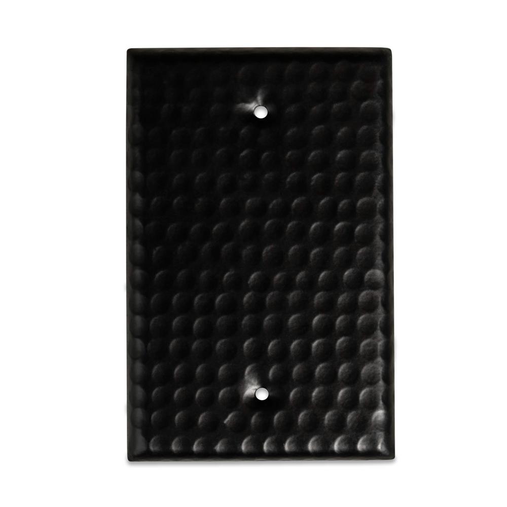Monarch Abode Black 1Gang Blank Plate Wall Plate (1Pack)19121 The