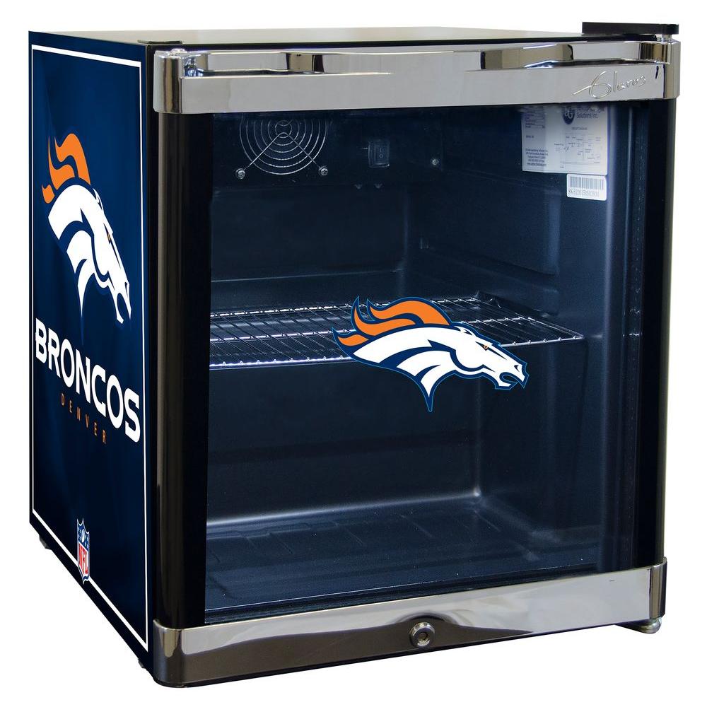 GLAROS 17 in. 20 (12 oz.) Can Denver Broncos Beverage Center, Black