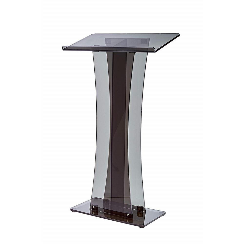 Adiroffice Black Acrylic Stand Up Podium Lectern 661 02 Blk The