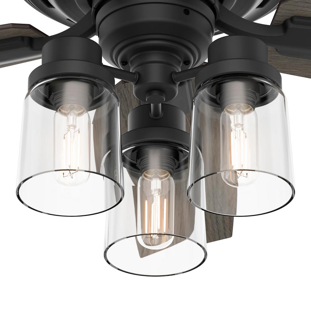 Hunter 50416 Indoor Bennett Ceiling Fan With Led Light Black Lamps Lighting Ceiling Fans Com Home Garden