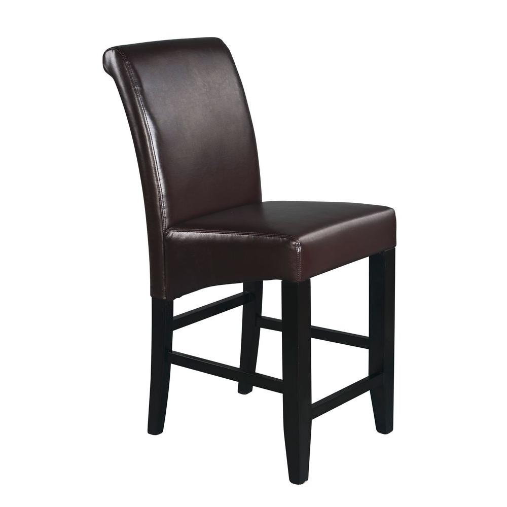 Ospdesigns Parsons 24 In Espresso Cushioned Bar Stool Met8624es Espresso Cushioned Bar Stool