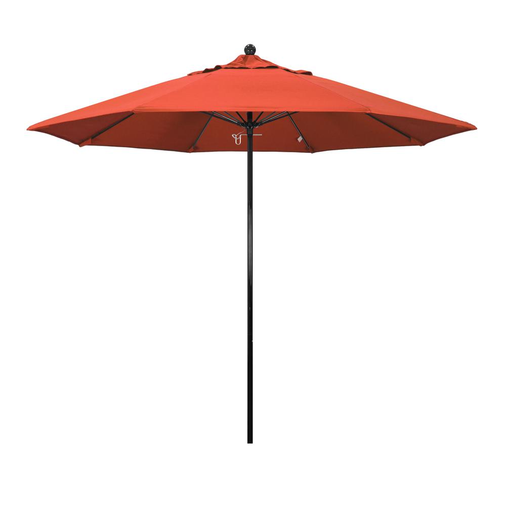 Orange 9 Ft Patio Umbrellas Patio Furniture The Home Depot